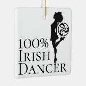 100%パーソナライズされたアイリッシュダンサー懸命シュークリスマス セラミックオーナメント (右)