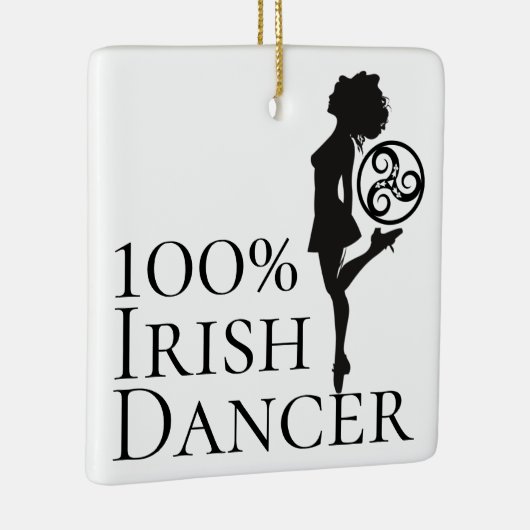 100%パーソナライズされたアイリッシュダンサー懸命シュークリスマス セラミックオーナメント (右)