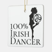 100%パーソナライズされたアイリッシュダンサー懸命シュークリスマス セラミックオーナメント (左)