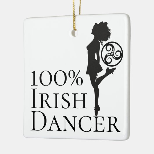 100%パーソナライズされたアイリッシュダンサー懸命シュークリスマス セラミックオーナメント (左)