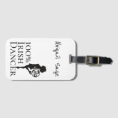 100%パーソナライズされたアイリッシュダンサー懸命シューダンス ラゲッジタグ (正面横)