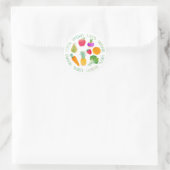 100%ビーガン果実植物水彩 ラウンドシール (バッグ)