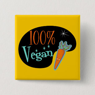 100%ビーガン 缶バッジ