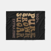 100%ピュア黒糖メラニン誇りを持ったブラック歴 フリースブランケット (正面(横))