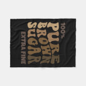 100%ピュア黒糖メラニン誇りを持ったブラック歴 フリースブランケット (正面(横))