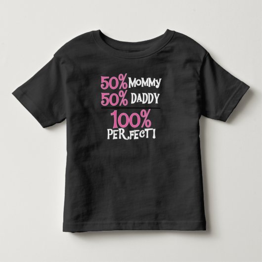 100%ピンクを完成します トドラーTシャツ (正面)