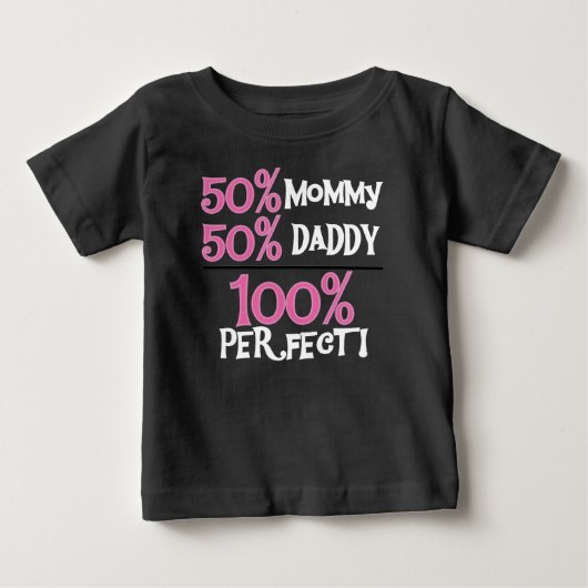 100%ピンクを完成します ベビーTシャツ (正面)