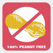 100%ピーナッツ無料カスタマイズ可能な赤い太字 スクエアシール (正面)