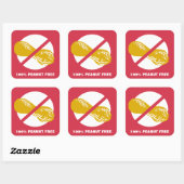 100%ピーナッツ無料カスタマイズ可能な赤い太字 スクエアシール (シート)