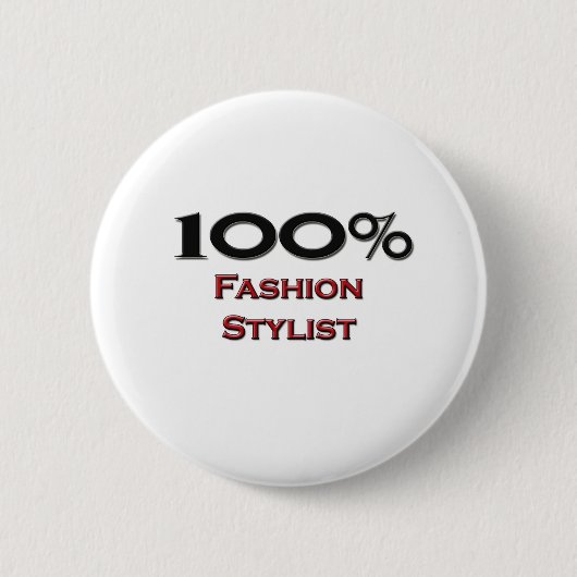 100%ファッションのスタイリスト 缶バッジ (正面)