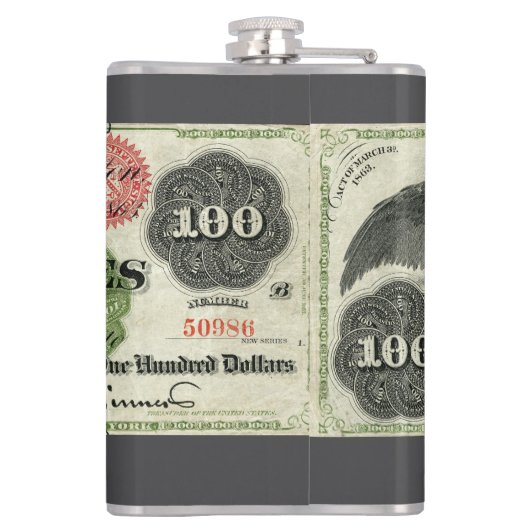 $100 フラスク (裏面)