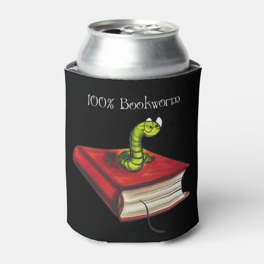100%ブックワーム 缶クーラー (缶正面)