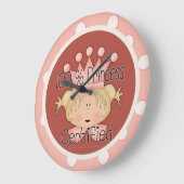 100%プリンセス認定ラウンドウォールクロック ラージ壁時計 (傾斜)