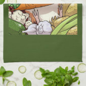 100%ベギーハッピーギニアブタ(ニンジン入り) キッチンタオル (折り畳み)