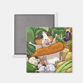 100%ベギーハッピーギニアブタ（ニンジン入り） マグネット (正面/裏面)