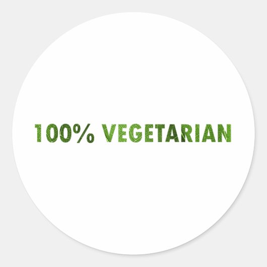 100%ベジタリアン ラウンドシール (正面)