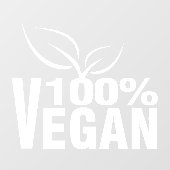 100% ベジタリアン、植物ベース、 ウィンドウサイン (シート)