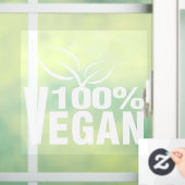 100% ベジタリアン、植物ベース、 ウィンドウサイン (ホーム)