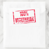 100%ベジタリアン 長方形シール (バッグ)
