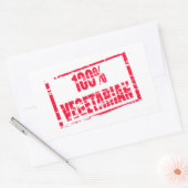 100%ベジタリアン 長方形シール (封筒)