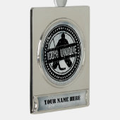 100%ホッケーユニークゴアカスタムリークリスマスオーナメント シルバープレートバナーオーナメント (右)