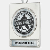 100%ホッケーユニークゴアカスタムリークリスマスオーナメント シルバープレートバナーオーナメント (左)