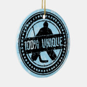 100%ホッケーユニークゴアリーのクリスマスオーナメント セラミックオーナメント (右)