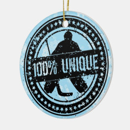 100%ホッケーユニークゴアリーのクリスマスオーナメント セラミックオーナメント