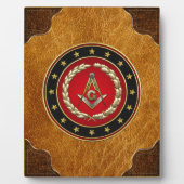 [100]マソニック・スクエアとコンパス[3度] フォトプラーク (正面)