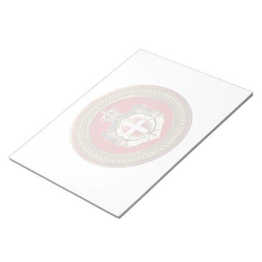 [100]マルタの順序 – SMOM Coat of Arms ノートパッド (アングル)