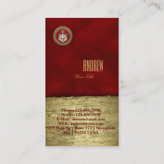 [100]マルタの順序 – SMOM Coat of Arms 名刺 (裏面)