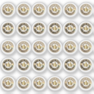 100%メープルシロップ赤砂糖メープルミニステッカー2/3" シール