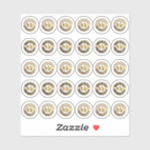 100%メープルシロップ赤砂糖メープルミニステッカー2/3" シール (シート)