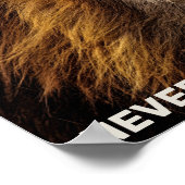 100.ライオン – 決してアップし与えない ポスター (角)