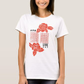 100%ライブフリー、グラフィックティー Tシャツ (正面)
