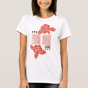 100%ライブフリー、グラフィックティー Tシャツ