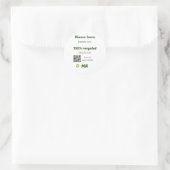 100%リサイクル追加Q Rコードはこちらビジネス名 ラウンドシール (バッグ)