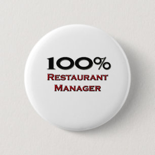 100%レストランのマネージャー 缶バッジ