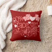 100%レースガールデザイン クッション (ブランケット)