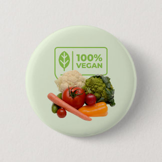 100% ヴィーガン プライド 缶バッジ