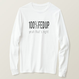 100%上食べ物を与えげ Tシャツ