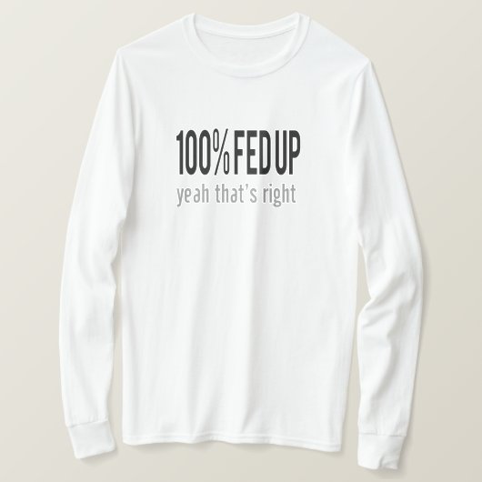100%上食べ物を与えげ Tシャツ (デザイン正面)