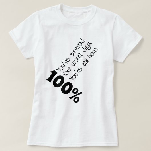 100%与えのTシやる気を起こさせるャツ Tシャツ (デザイン正面)