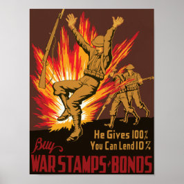 100%与え～10%貸せる ポスター