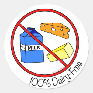 「100%乳製」ステッカー(大) ラウンドシール
