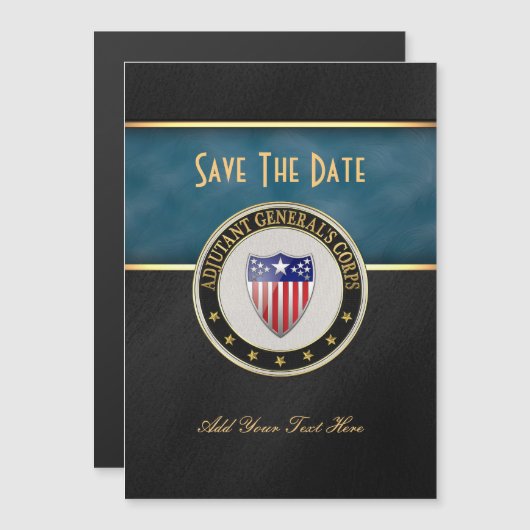 [100]副官総監部隊支部Insignia [3D] マグネット招待状 (正面/裏面)