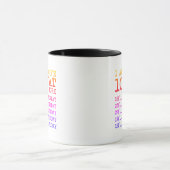 100% 努力 面白い カラフルな仕事の引用 マグカップ (中央)