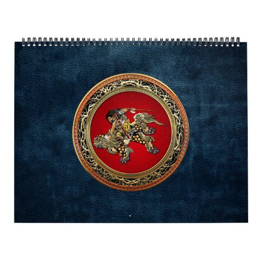 [100]北斎 – 獅子乗り獅子 カレンダー (カバー)