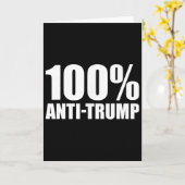 100%反トランプ - おもしろいフレーズ カード (黄色い花)