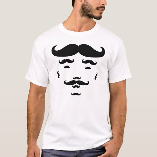 100%口ひげTシャツ Tシャツ (正面)